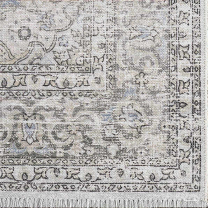 Cream Holi-2301 Washable Area Rug