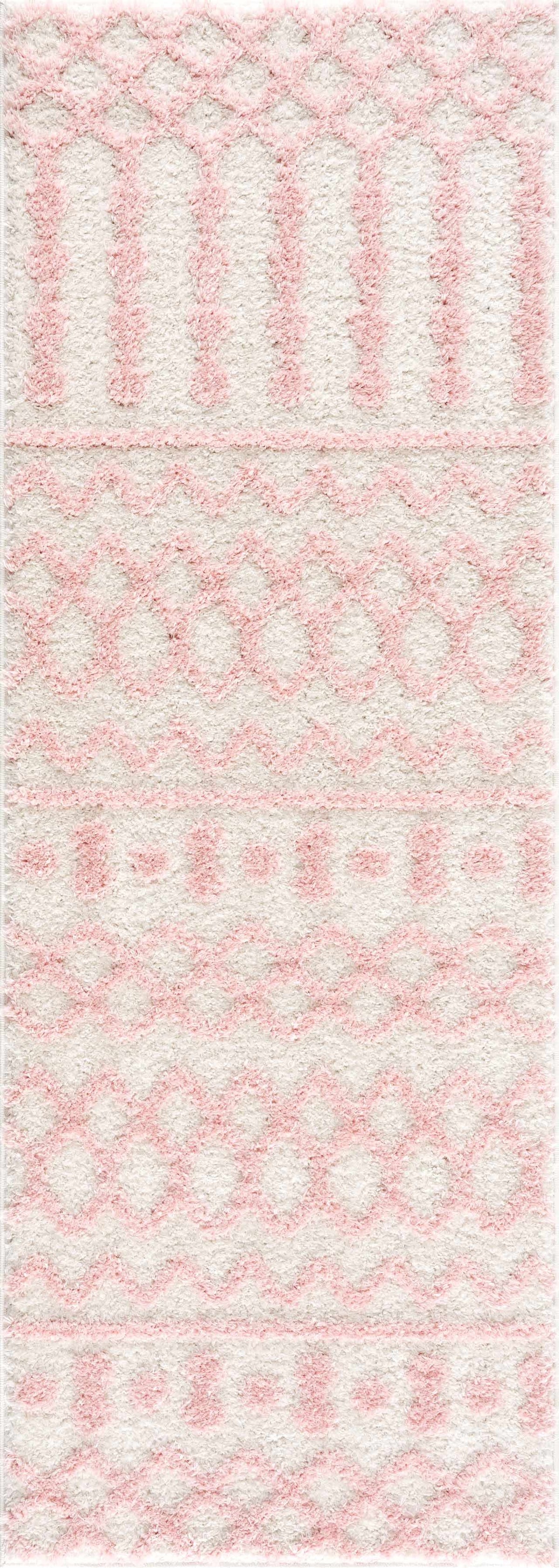 Darva Pink Plush Area Carpet