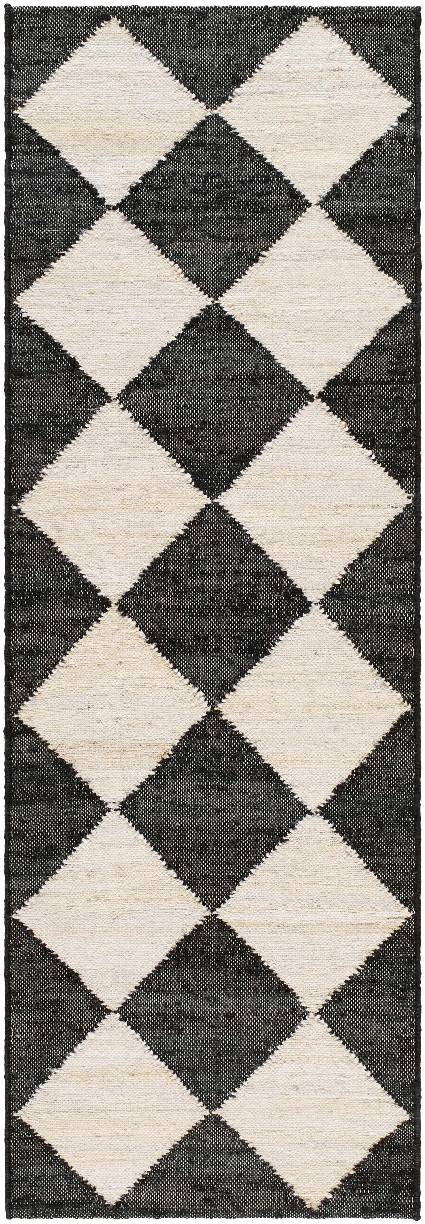 Vivir x Livabliss Antho Black Diamonds Jute Rug