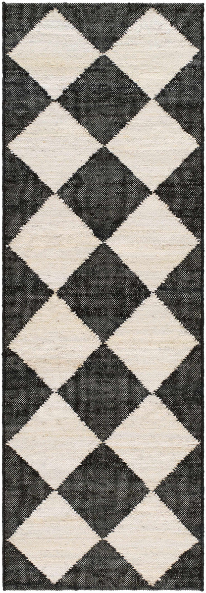 Vivir x Livabliss Antho Black Diamonds Jute Rug