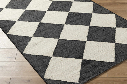 Vivir x Livabliss Antho Black Diamonds Jute Rug