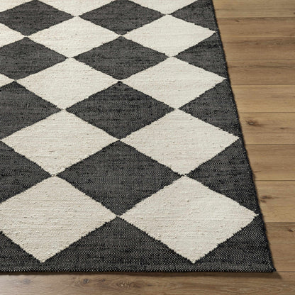 Vivir x Livabliss Antho Black Diamonds Jute Rug