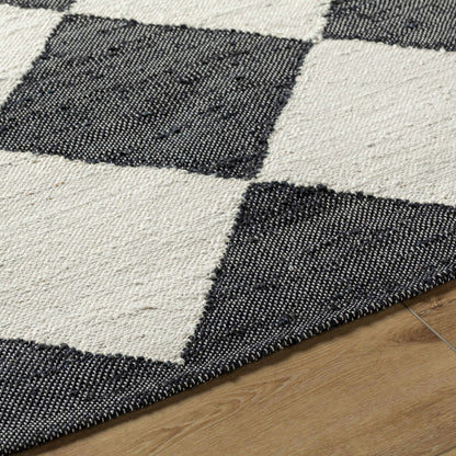 Vivir x Livabliss Antho Black Diamonds Jute Rug