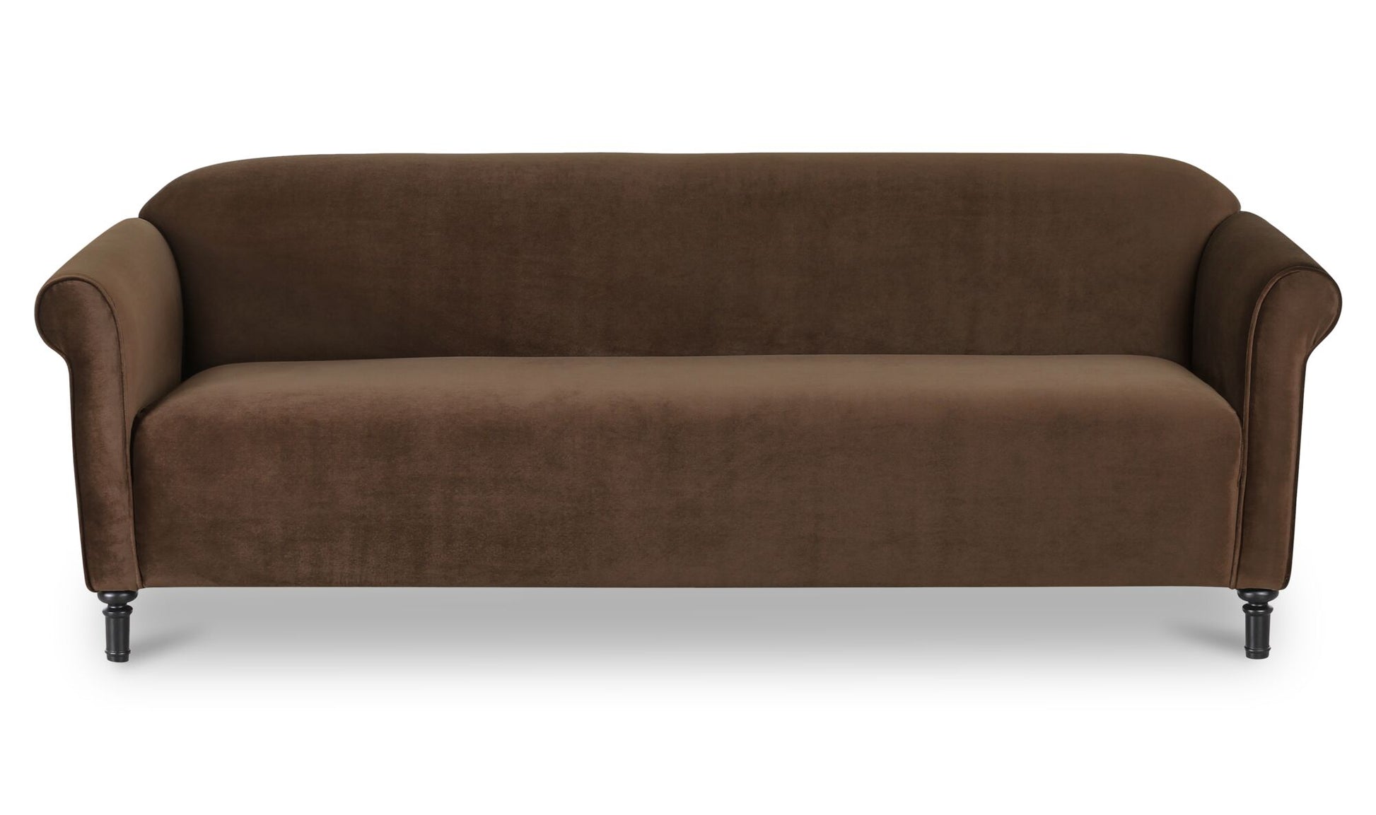 Harmony Sofa Dark Brown Faux Mohair.