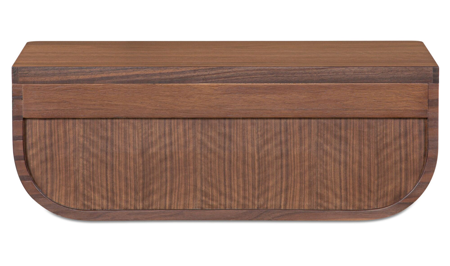 Hettie Floating Nightstand Dark Brown