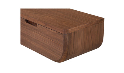 Hettie Floating Nightstand Dark Brown