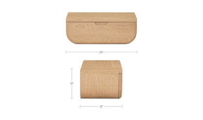 Hettie Floating Nightstand Natural.