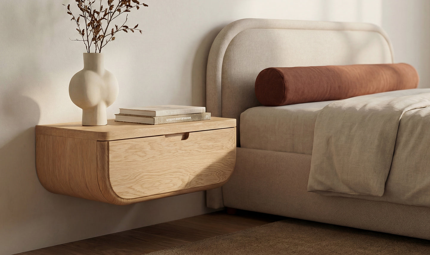 Hettie Floating Nightstand Natural.