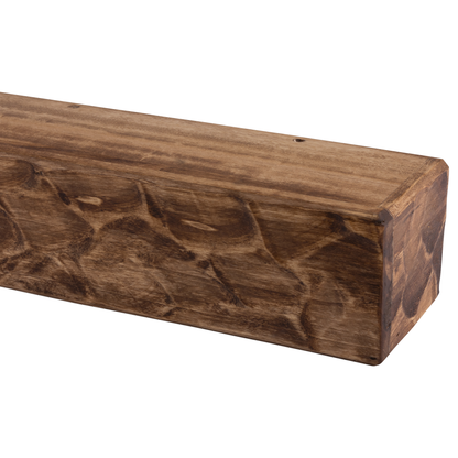 Rough Hewn Poplar Fireplace Mantel Shelf.