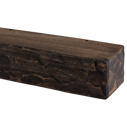 Rough Hewn Poplar Fireplace Mantel Shelf.