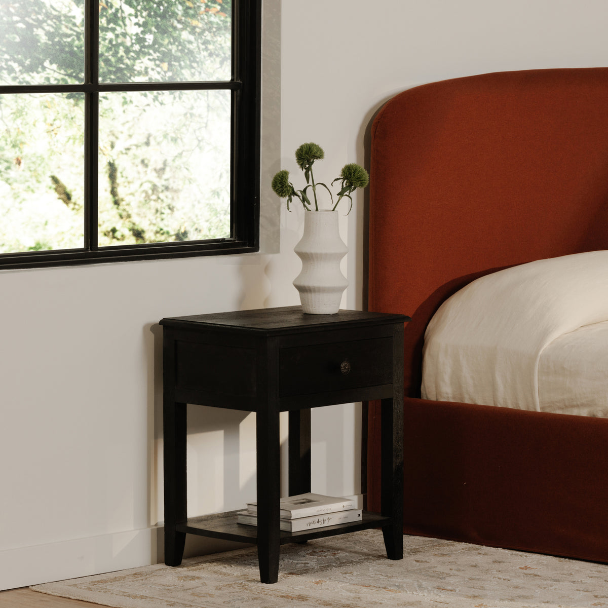 Corrine Nightstand Antique Black - lifestyle image