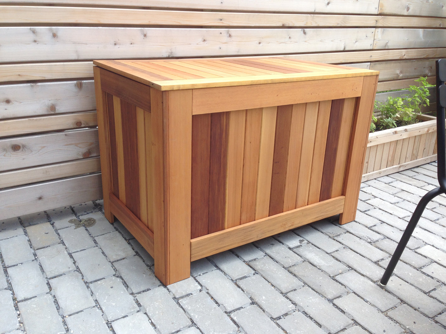 Outdoor wood storage unit created by TCSC 