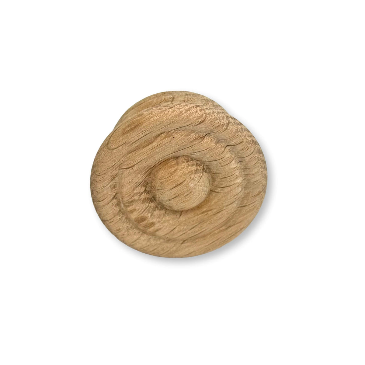 Round Oak Cabinet Knob "Palmer" Wood Knob.