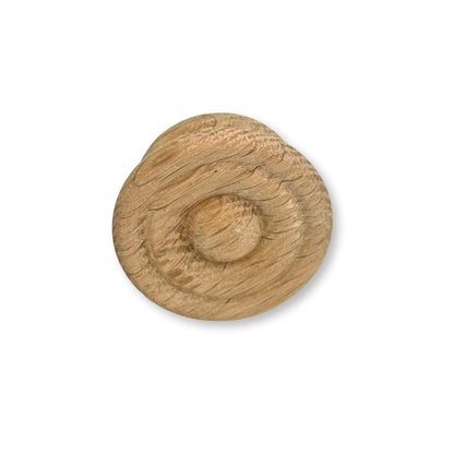 Round Oak Cabinet Knob "Palmer" Wood Knob.