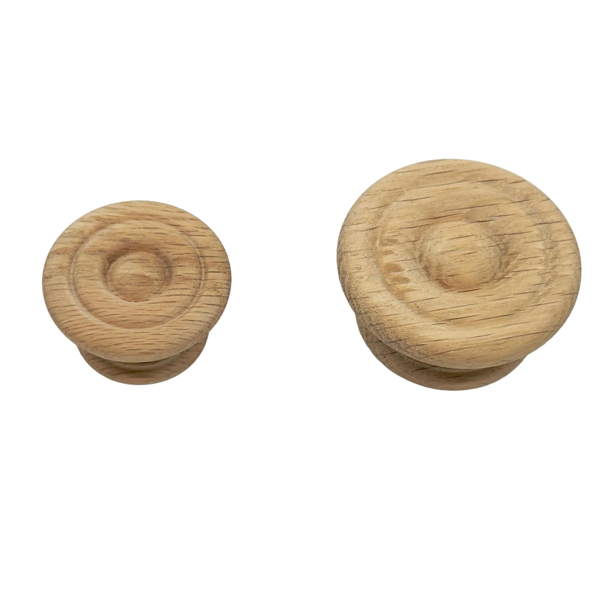 Round Oak Cabinet Knob "Palmer" Wood Knob.