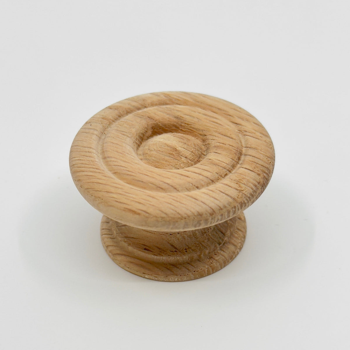 Round Oak Cabinet Knob "Palmer" Wood Knob.