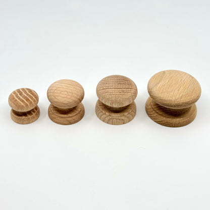 Round Oak Cabinet Knob "Pinecrest" Wood Knob
