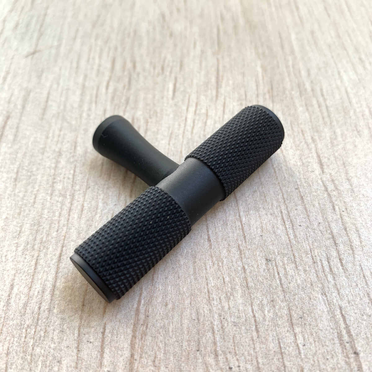 Knurled Matte Black Solid "Texture" Drawer Pulls and Knobs.