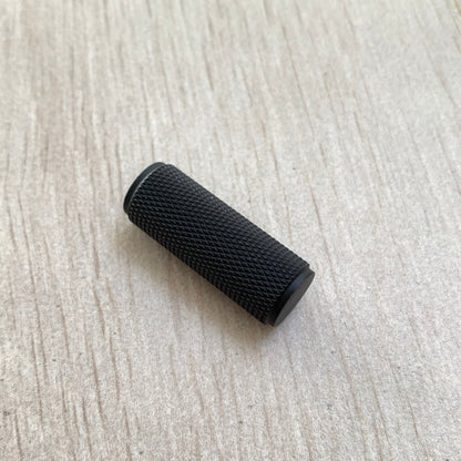 Knurled Matte Black Solid "Texture" Drawer Pulls and Knobs.