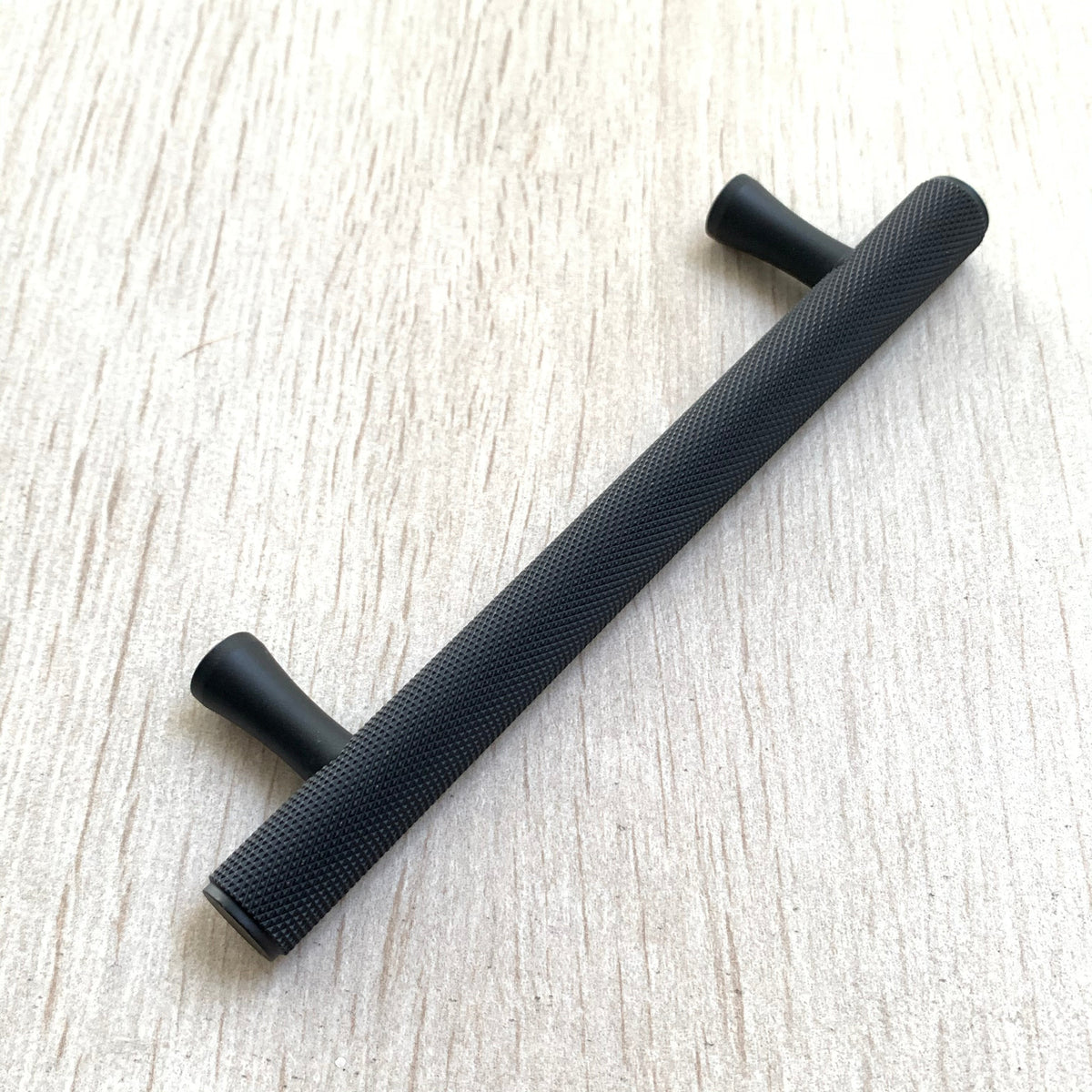 Knurled Matte Black Solid "Texture" Drawer Pulls and Knobs.
