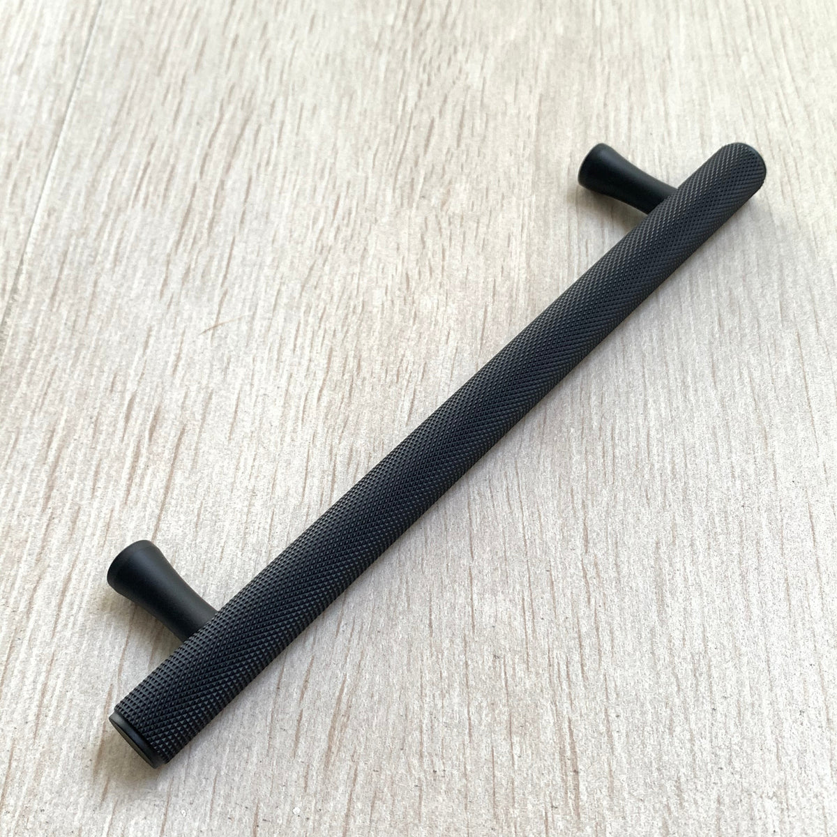 Knurled Matte Black Solid "Texture" Drawer Pulls and Knobs.