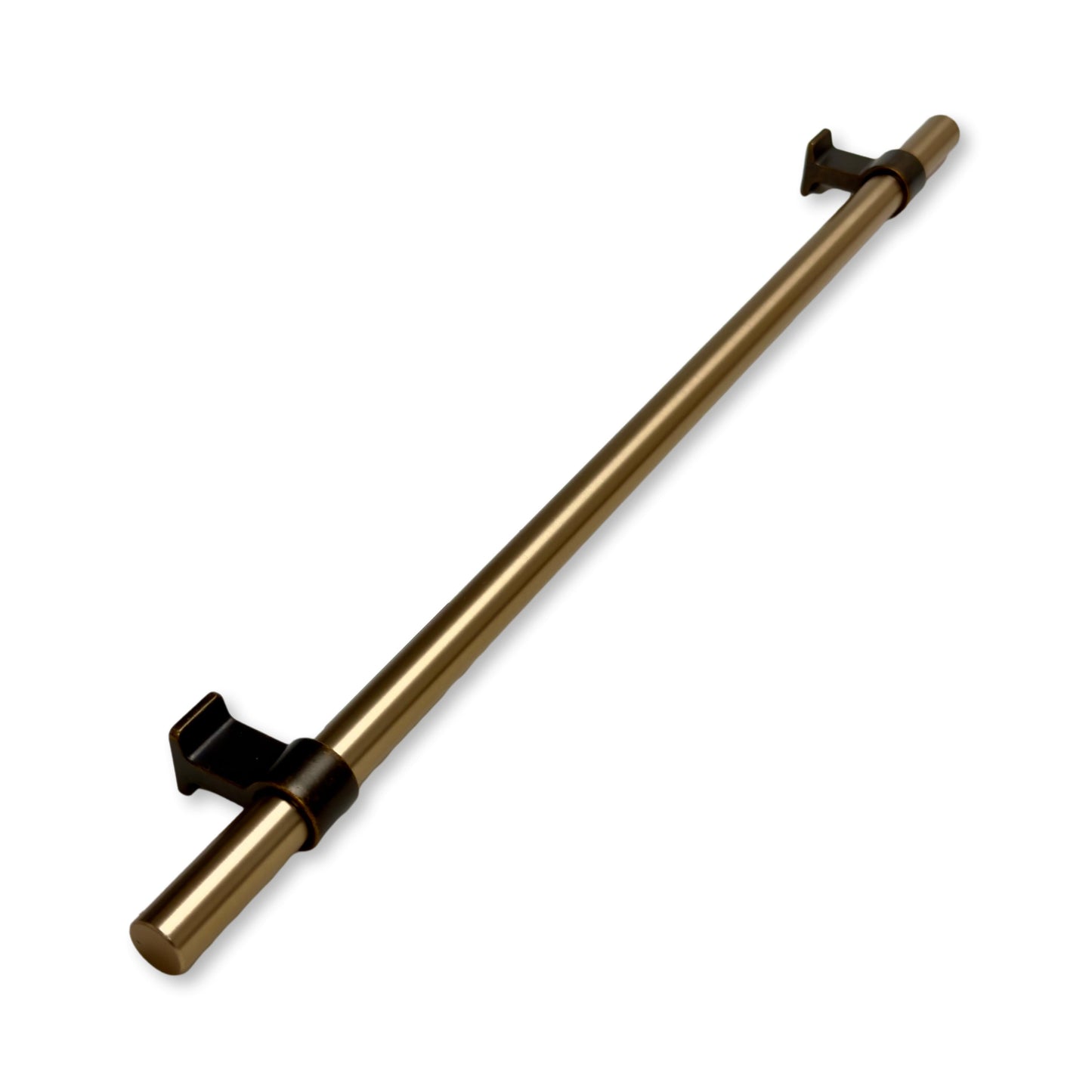 Brushed Bronze "Bond" T-Bar Dual Finish Knob and Pulls