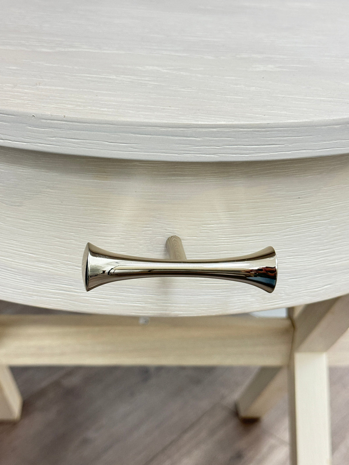 Hourglass "MCM 01" Polished Nickel Mid-Century Cabinet Pull.