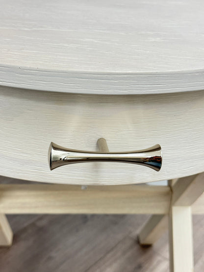 Hourglass "MCM 01" Polished Nickel Mid-Century Cabinet Pull.