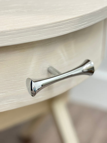 Hourglass "MCM 01" Polished Chrome Cabinet Pull.