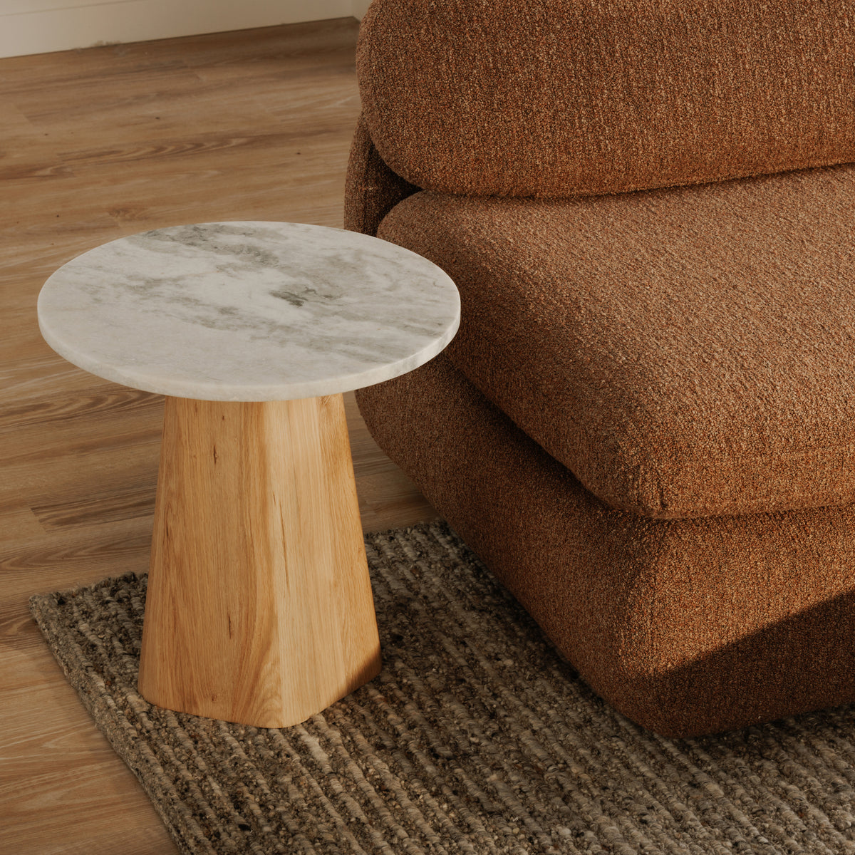 Evelyn Accent Table Ashen Grey Matrix Marble lifestyle image