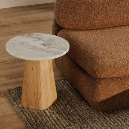 Evelyn Accent Table Ashen Grey Matrix Marble lifestyle image