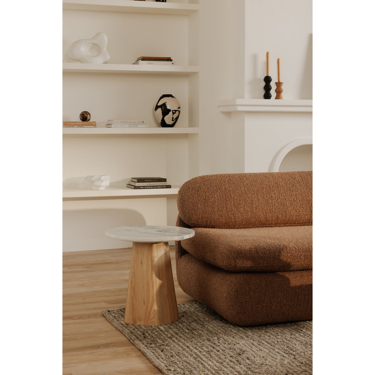 Evelyn Accent Table Ashen Grey Matrix Marble image 7