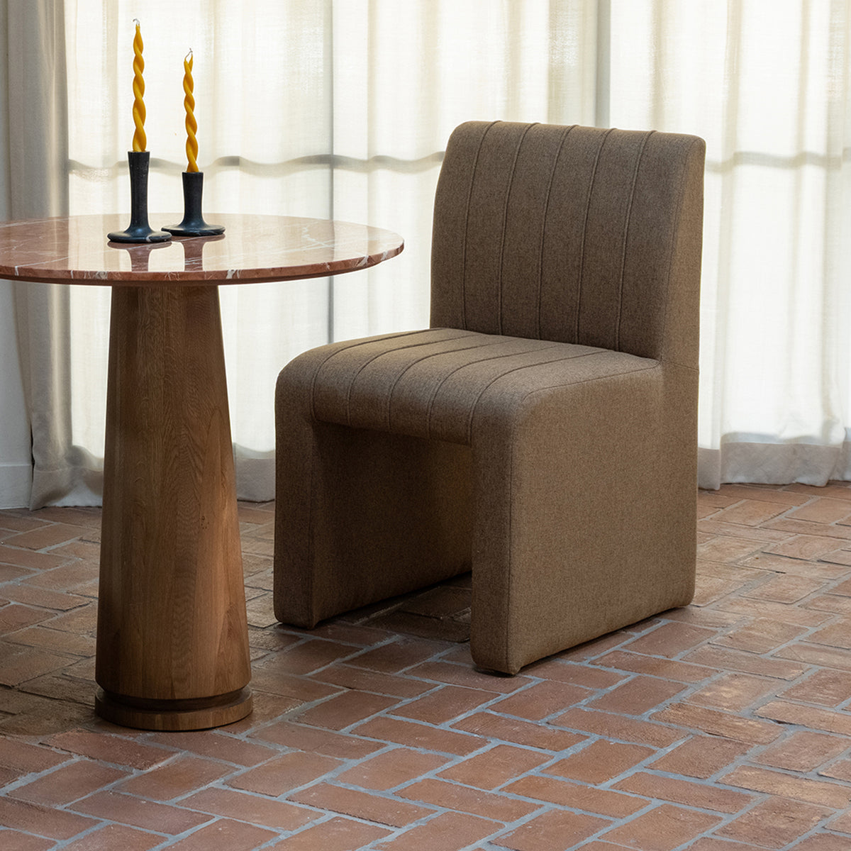 Sage Cafe Table Rosso Alicante Red Marble - lifestyle view 2