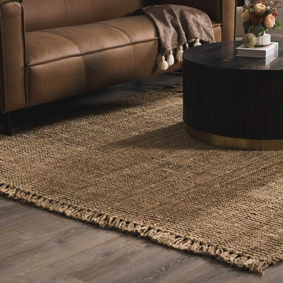 Oaks Perfect Flatweave Jute Rug.