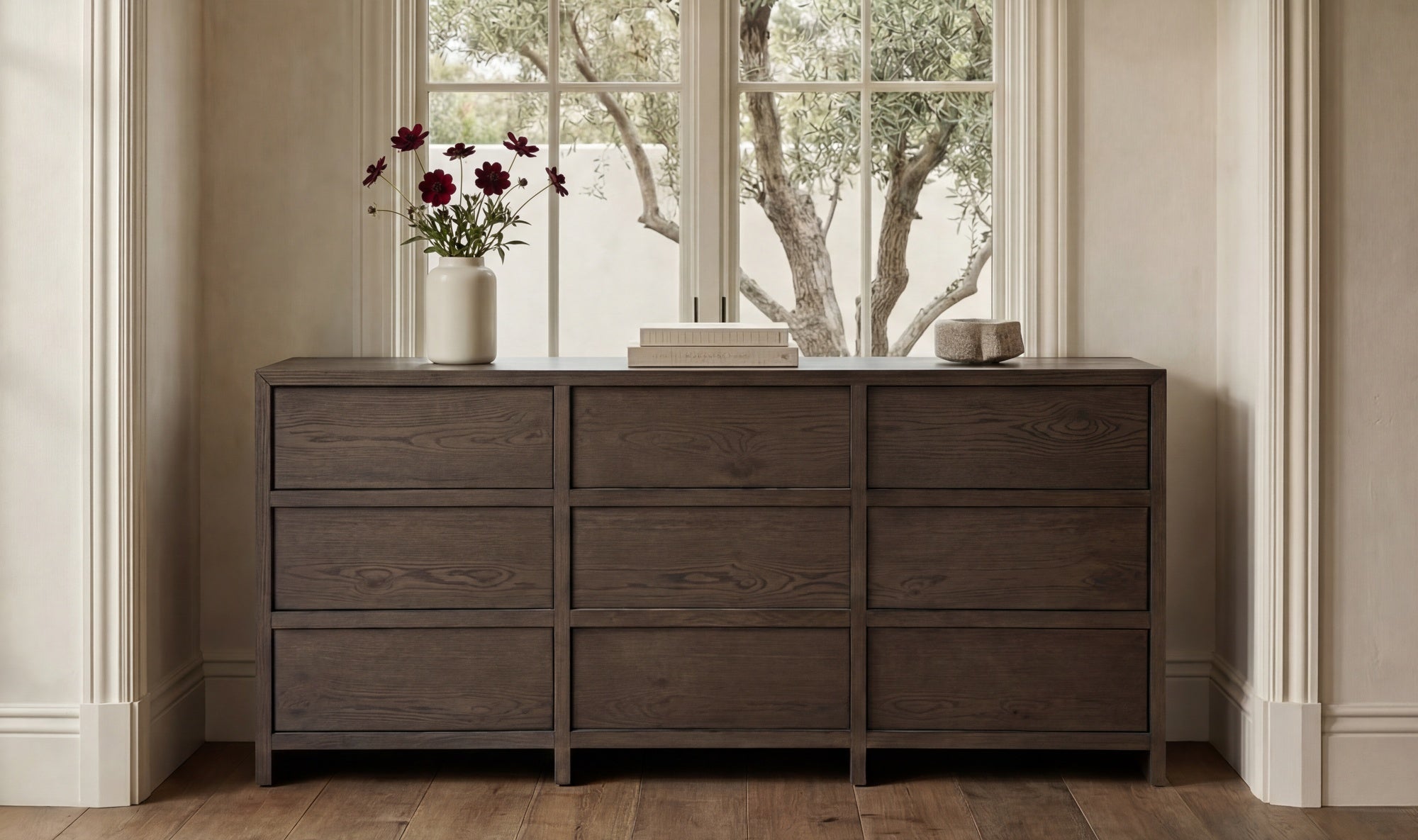 Jenson 9 Drawer Dresser Brown | The Carpentry Shop Co.
