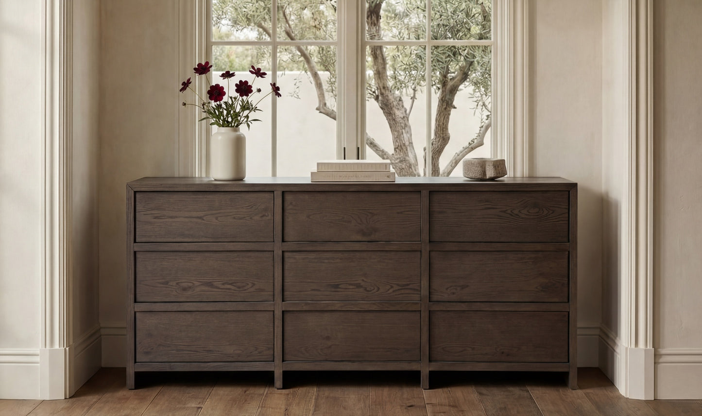 Jenson 9 Drawer Dresser Brown