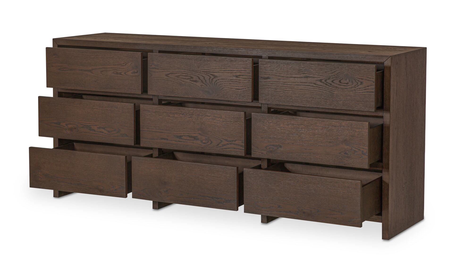 Jenson 9 Drawer Dresser Brown | The Carpentry Shop Co.