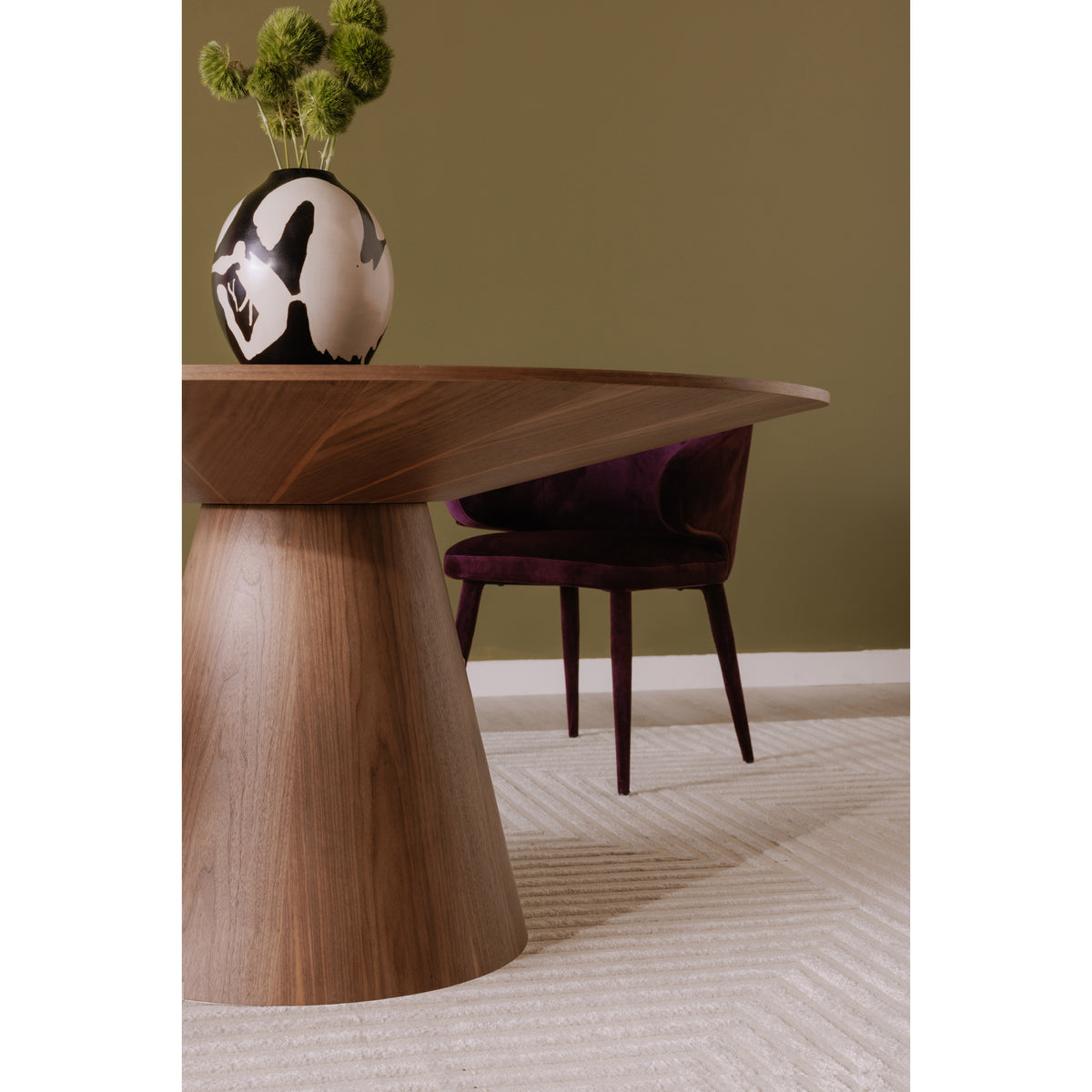 Otago Round 54 in Dining Table Walnut Brown - lifestyle image