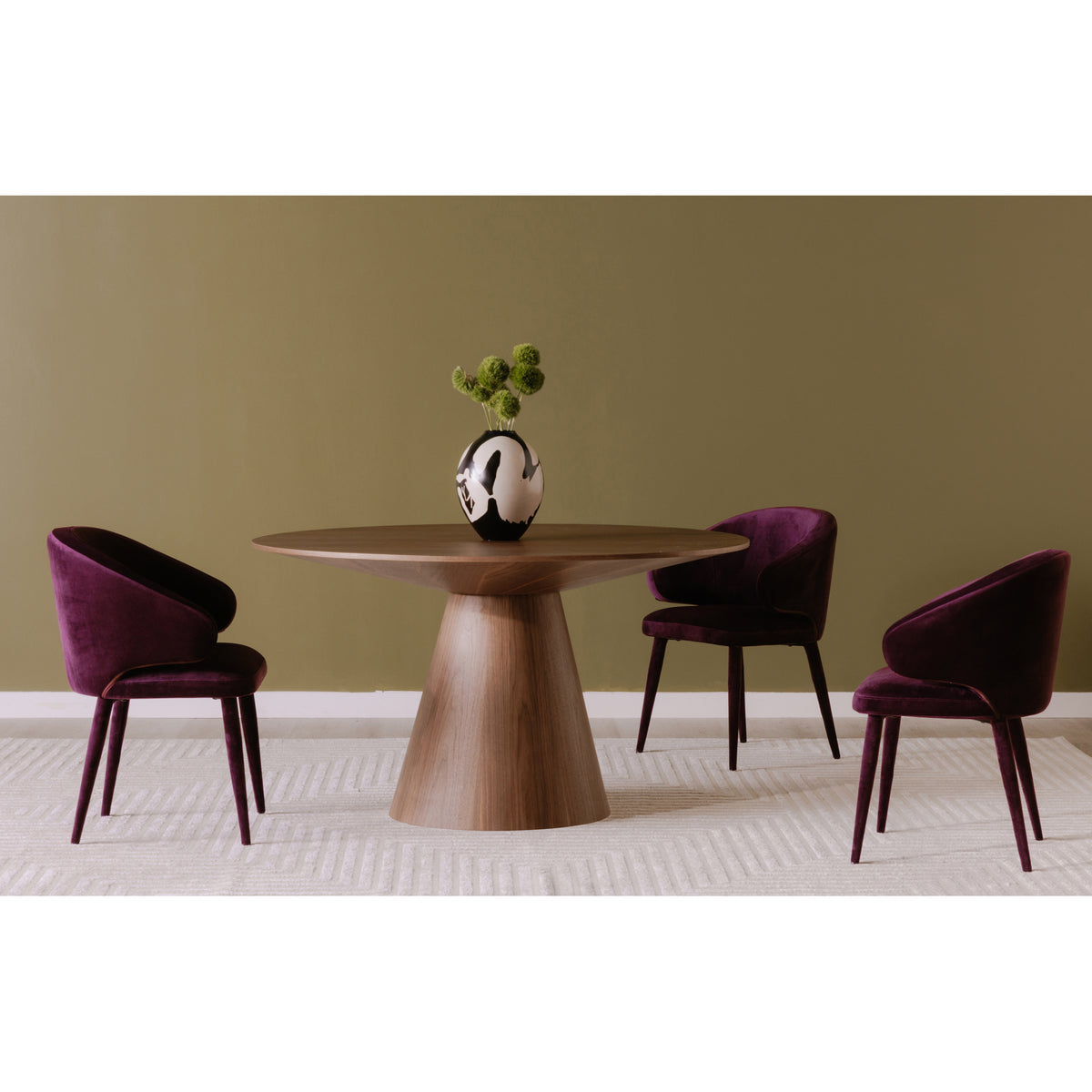 Otago Round 54 in Dining Table Walnut Brown - image 8