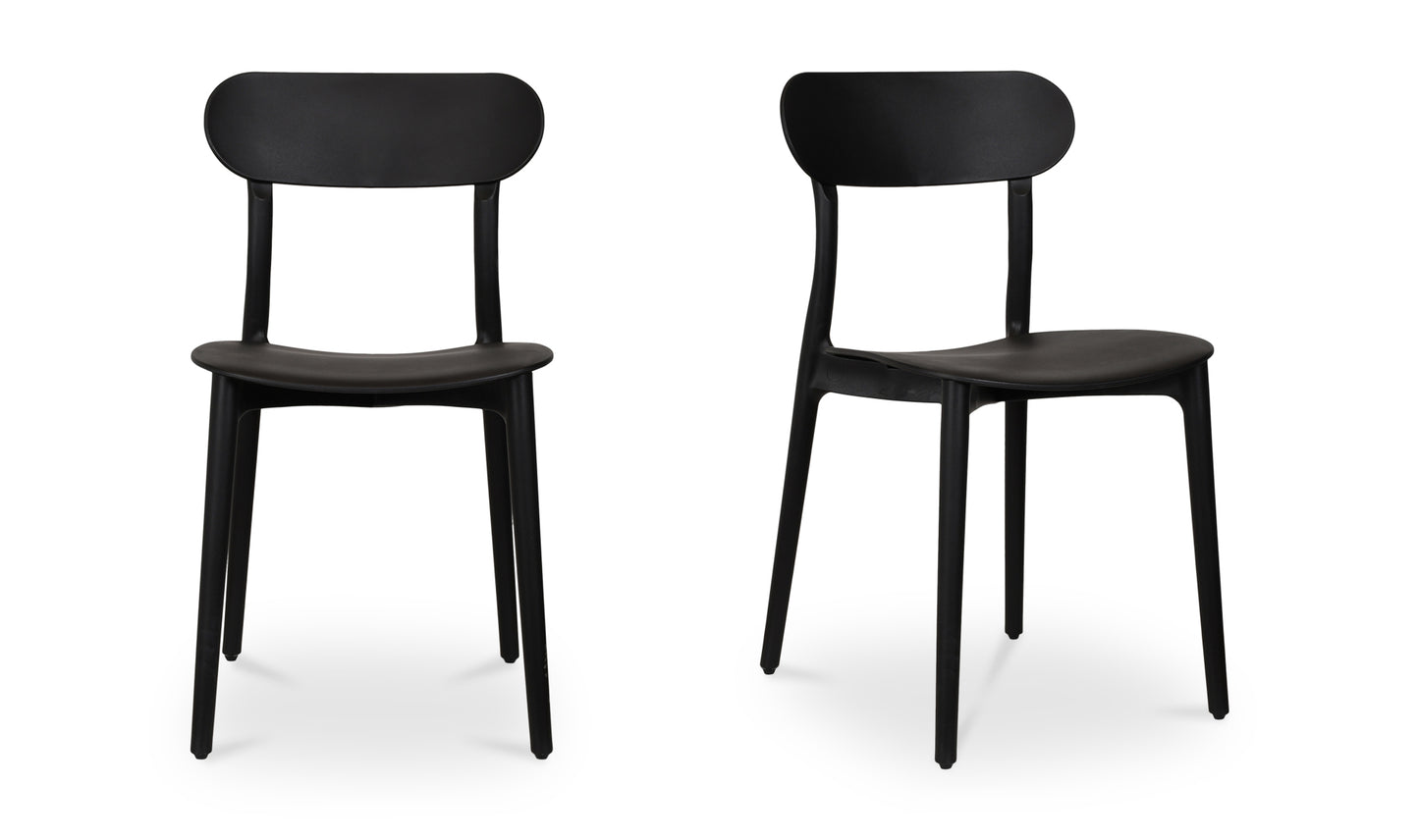 KENT OUTDOOR DINING CHAIR-SET OF TWO (BLACK)