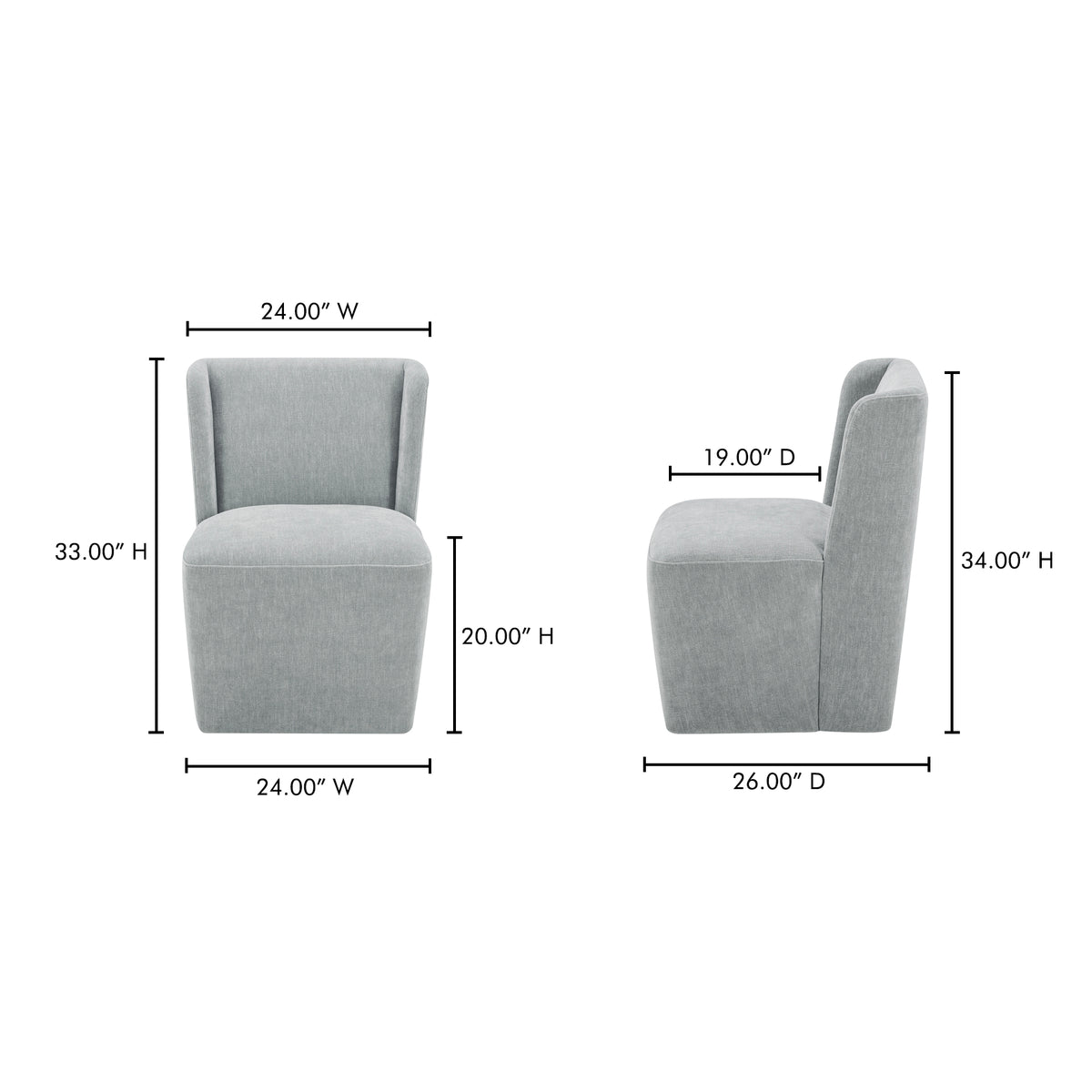 Cormac Rolling Dining Chair Slate Green - image 4