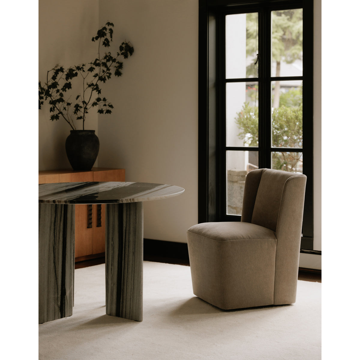Cormac Rolling Dining Chair Warm Sand - image 2