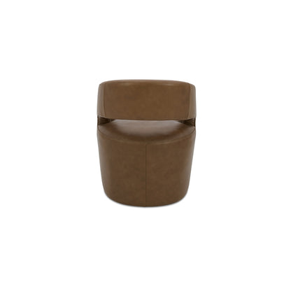 Barrow Rolling Dining Chair Tan Leather - image 5