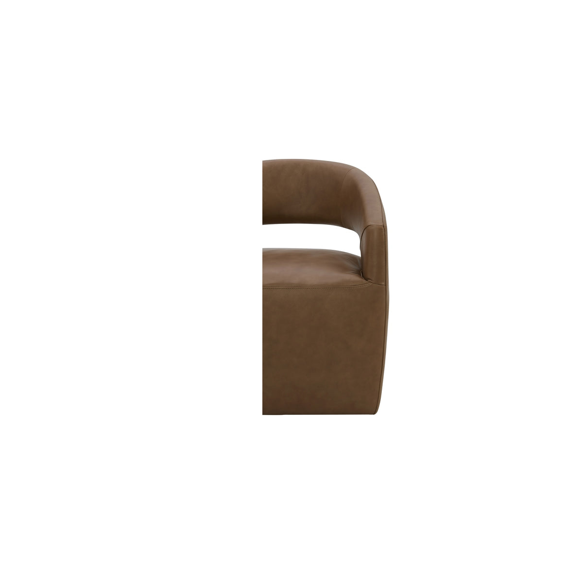 Barrow Rolling Dining Chair Tan Leather - image 7