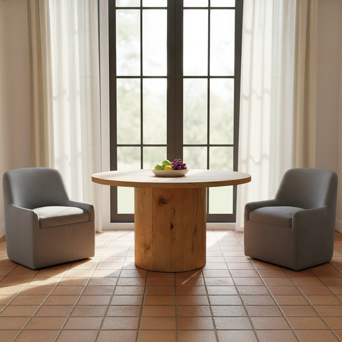 Maisie Rolling Dining Chair Slate Blue - image 2