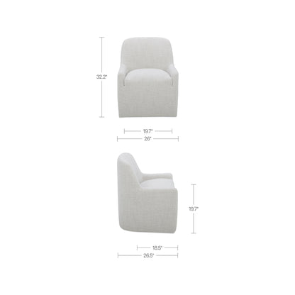 Maisie Rolling Dining Chair Flecked Oat - image 3