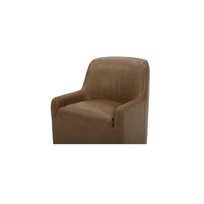 Maisie Rolling Dining Chair Tan Leather - image 7