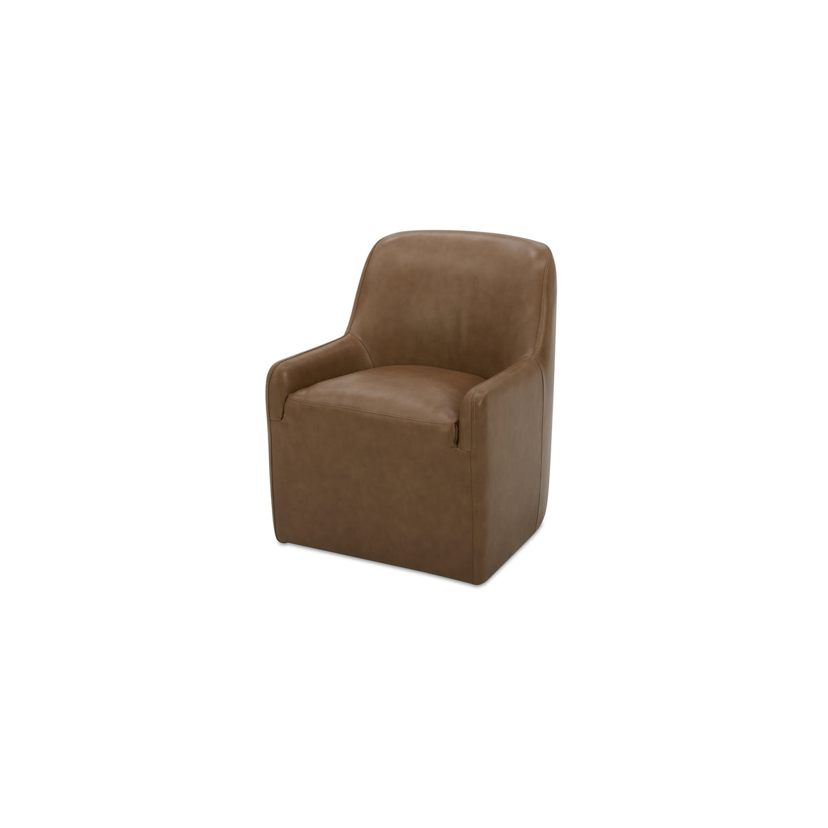 Maisie Rolling Dining Chair Tan Leather - image 6