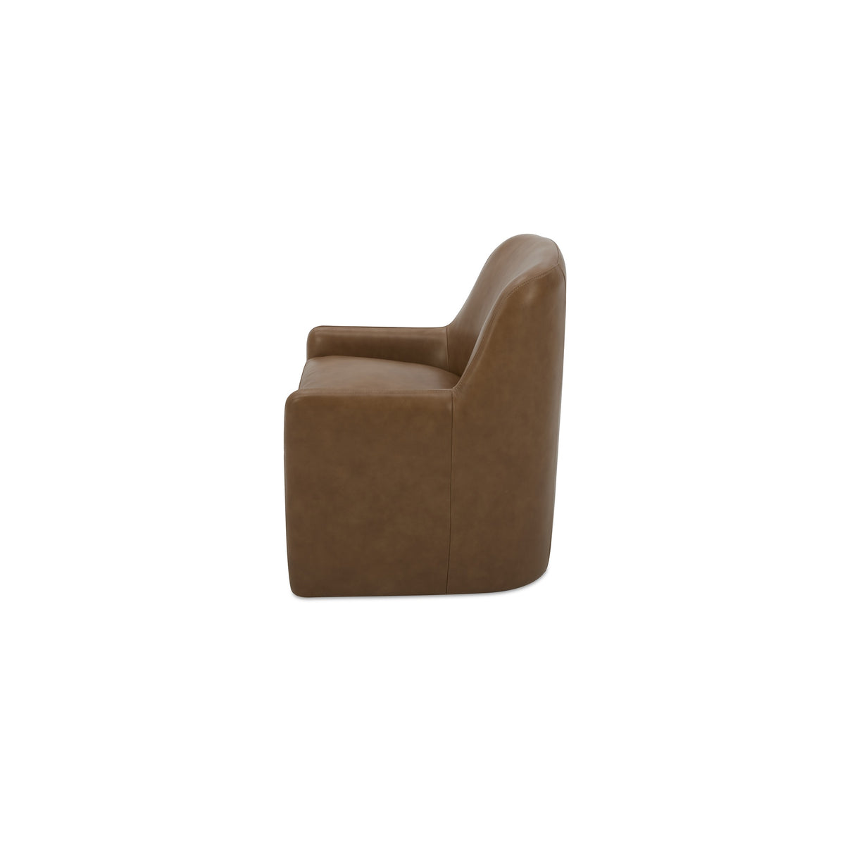 Maisie Rolling Dining Chair Tan Leather - image 4