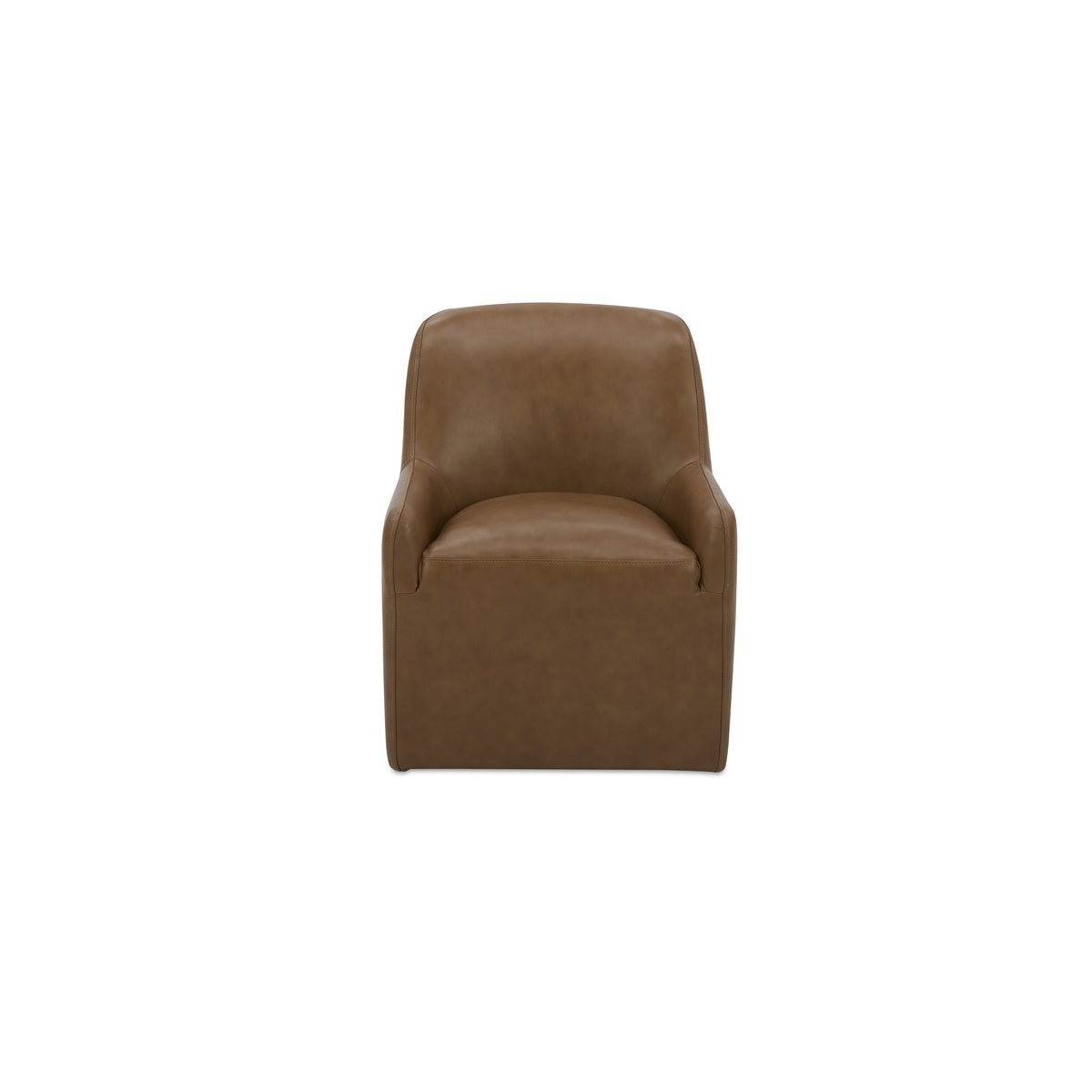 Maisie Rolling Dining Chair Tan Leather - image 1